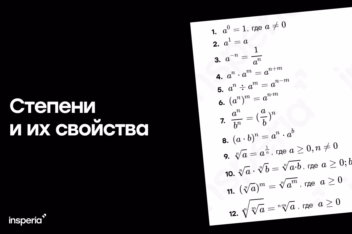 Степени и их свойства: полное руководство с примерами и заданиями