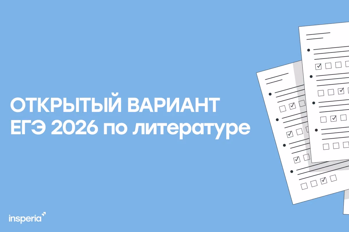 Открытый вариант ЕГЭ 2026 по литературе