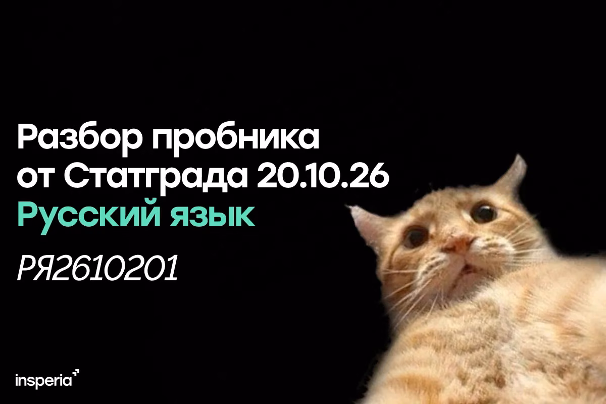 Разбор тренировочной работы Статград по русскому языку от 20.10.26 (РЯ2610201)