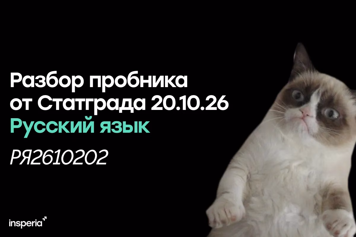 Разбор тренировочной работы Статград по русскому языку от 20.10.26 (РЯ2610202)